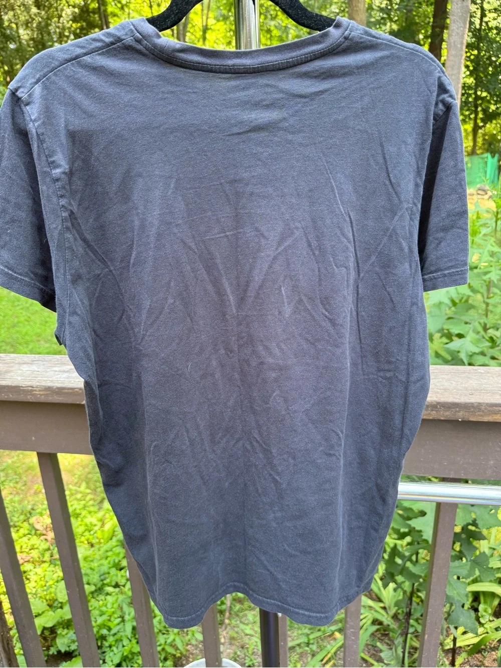 Banana Republic Black Tee with White 'B.REPUBLIC' Stencil